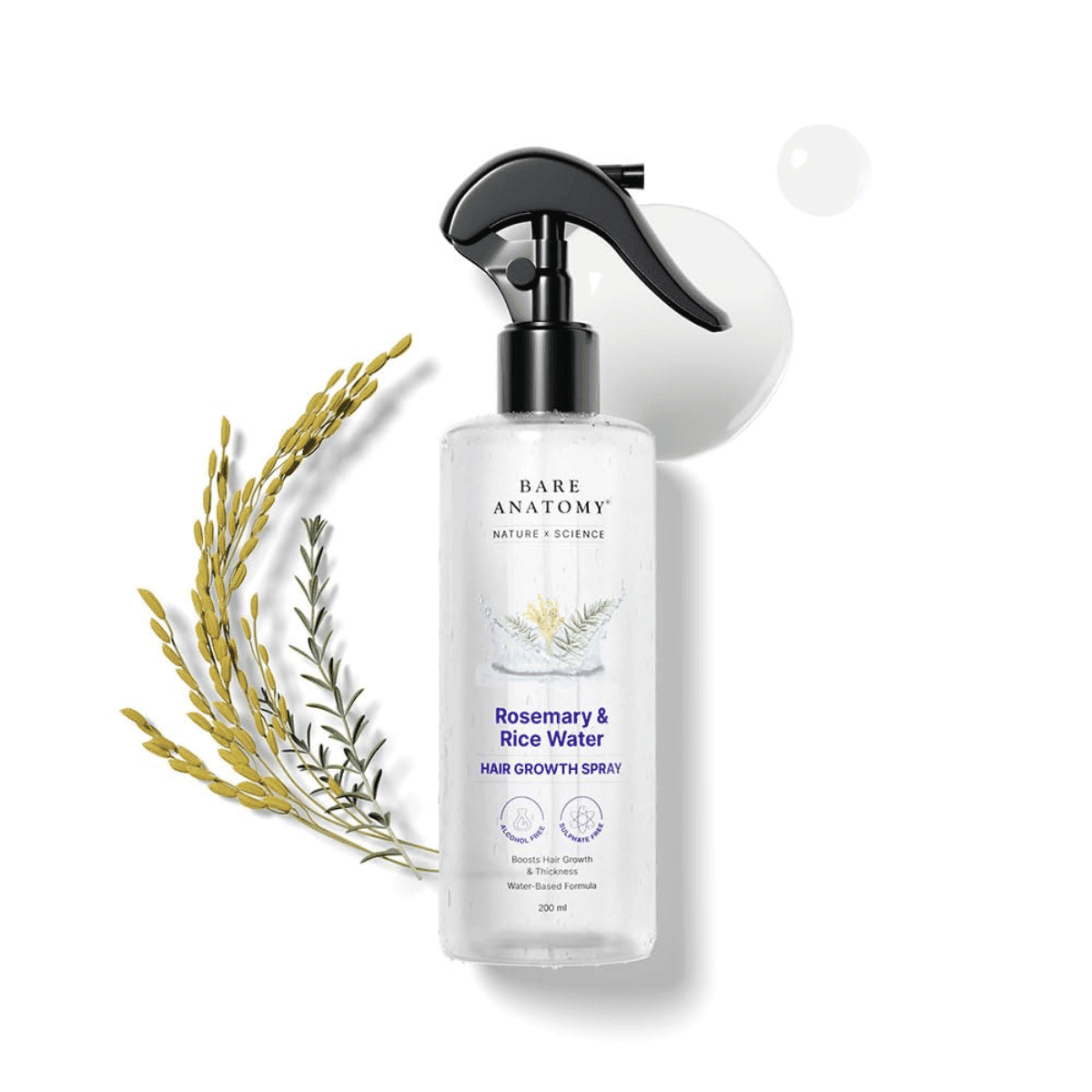 Bare Anatomy Nature x Science Rosemary Water Spray for Hair Growth 200ml