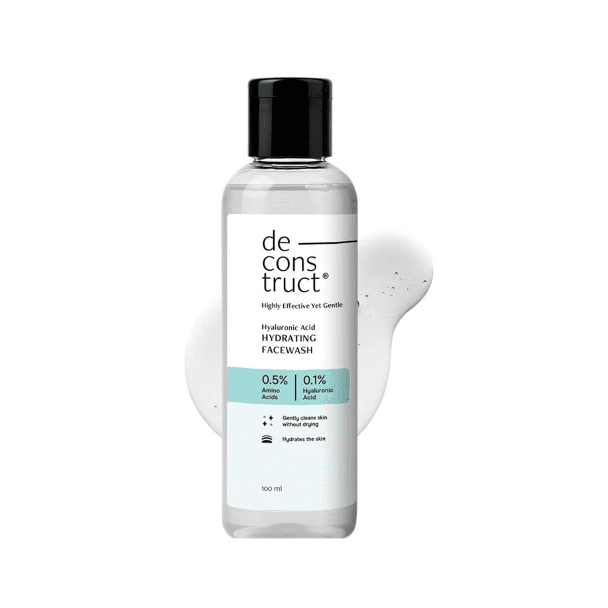 Deconstruct Hyaluronic Acid Hydrating Facewash- 0.5% Amino Acids + 0.1% Hyaluronic Acid For Dry Skin - 100ml