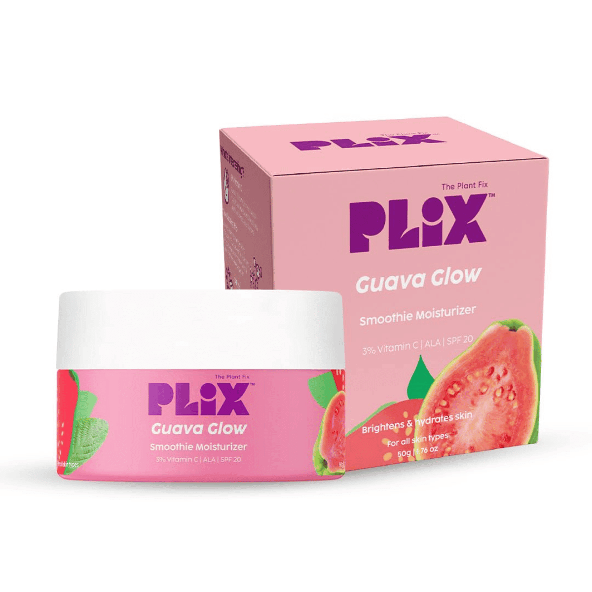 PLIX – THE PLANT FIX Guava Glow Smoothie Moisturizer For Brighter Skin - 50 g