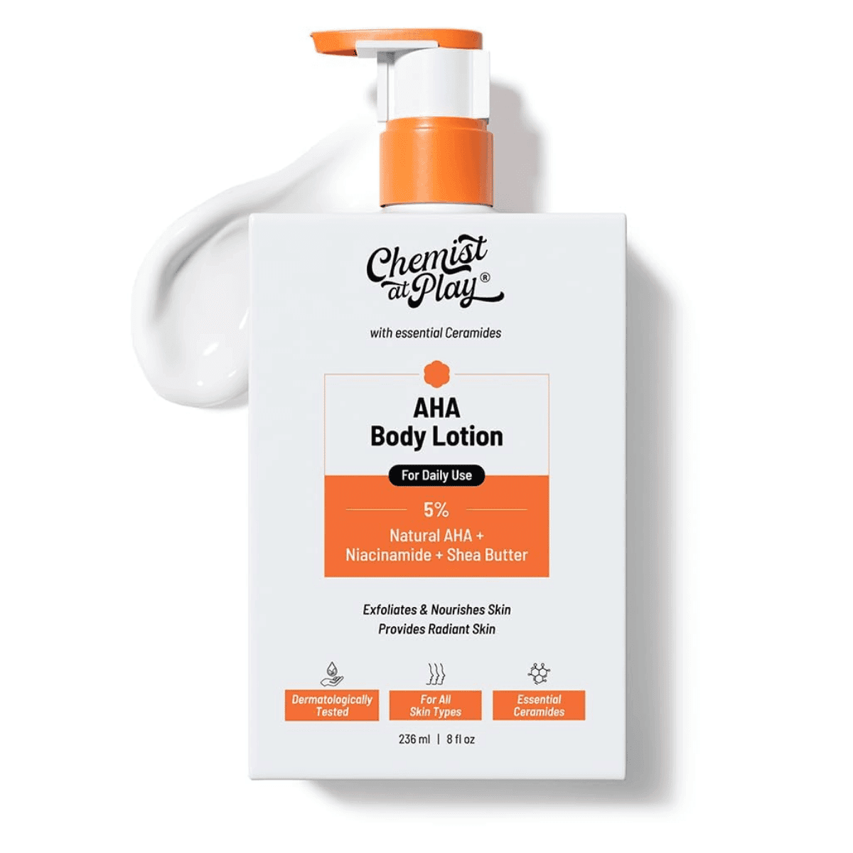 Chemist At Play AHA Body Lotion For Exfoliating Dry Skin Cells 236ml