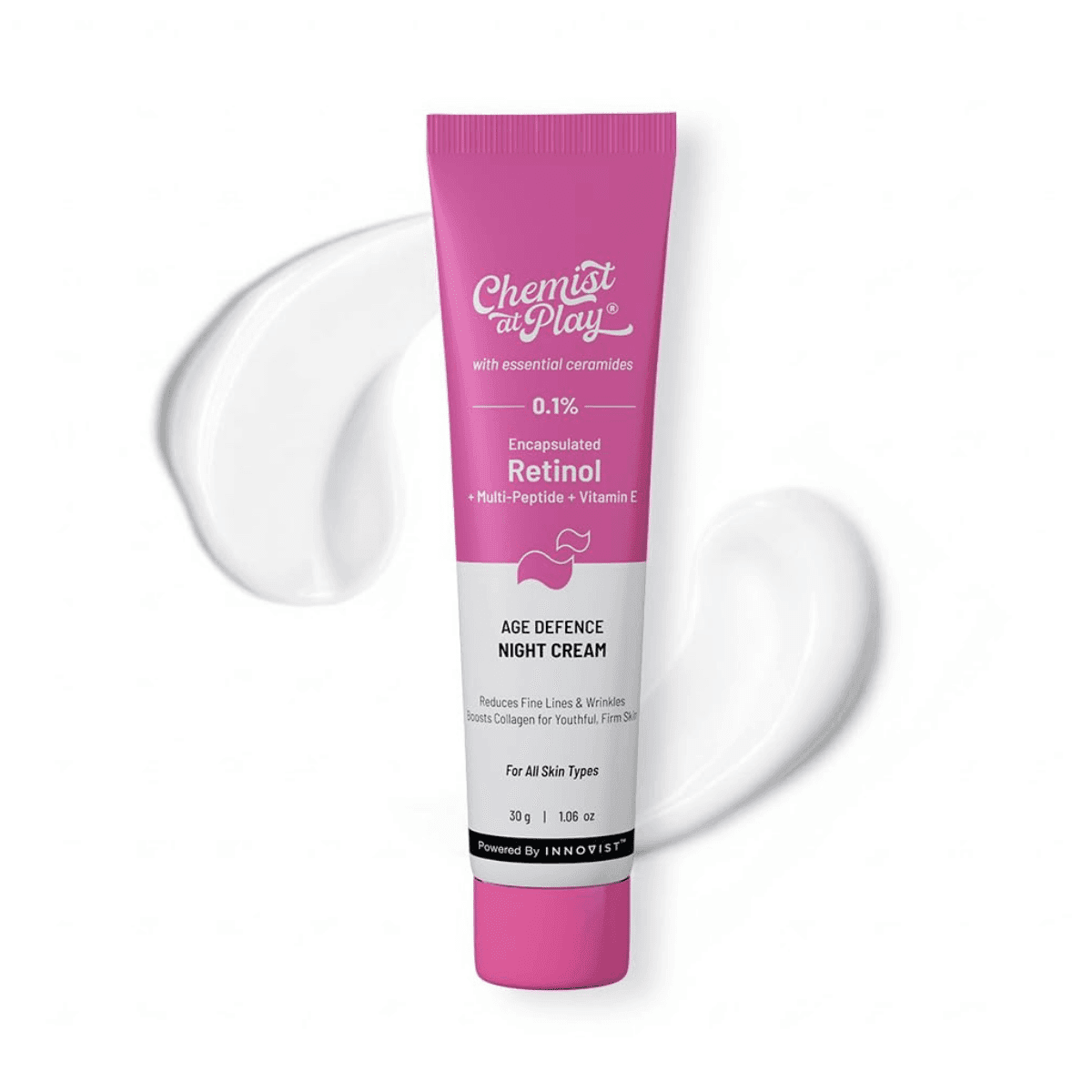 Chemist At Play 0.1% Retinol Night Cream All Skin Types - Boosts Collagen - 30 g