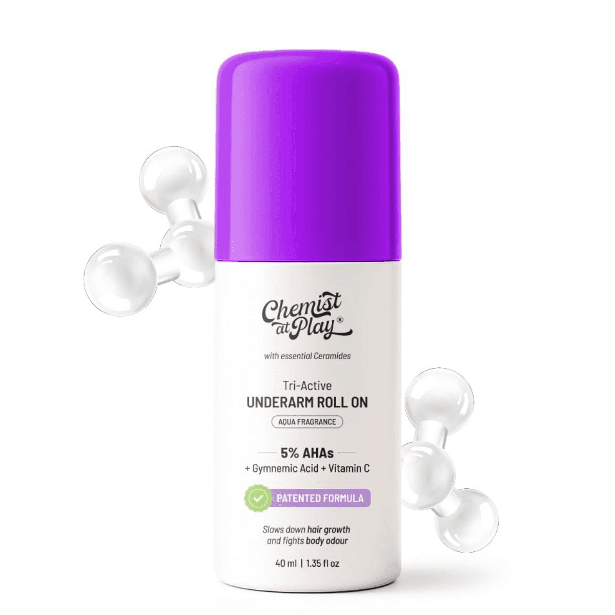 Chemist At Play's Tri-Active Underarm Roll On - 40 ml