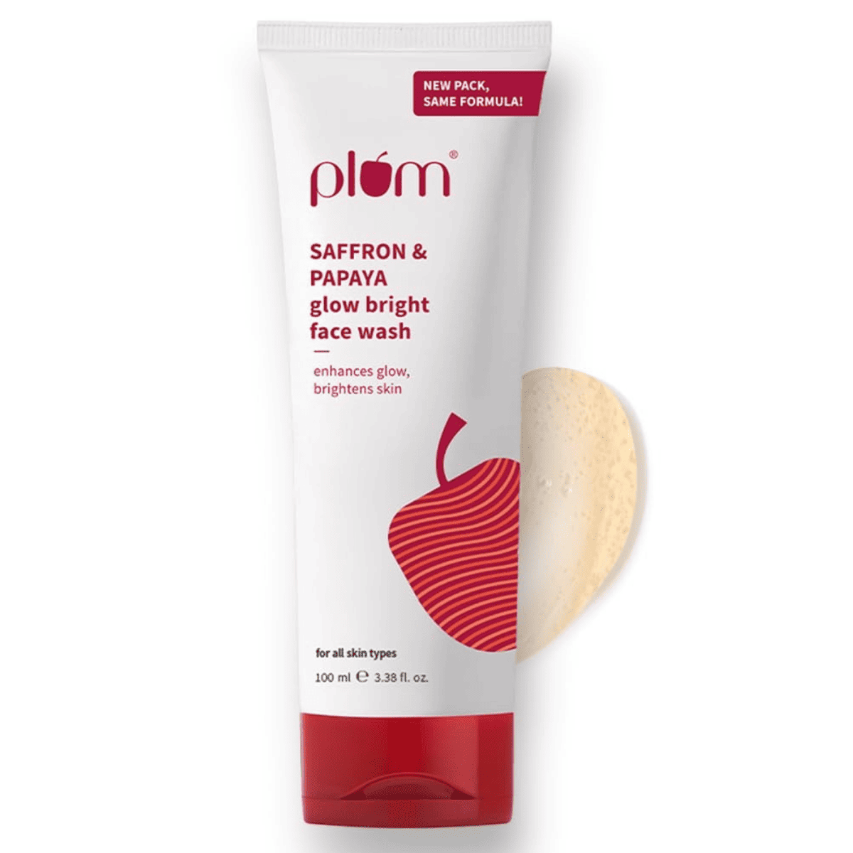 Plum Saffron & Papaya Glow & Brightening Face Wash for All Skin Types 100ml