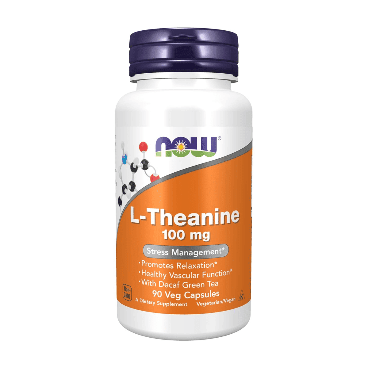 Now Foods, L-Theanine, 100 mg, 90 Vcaps