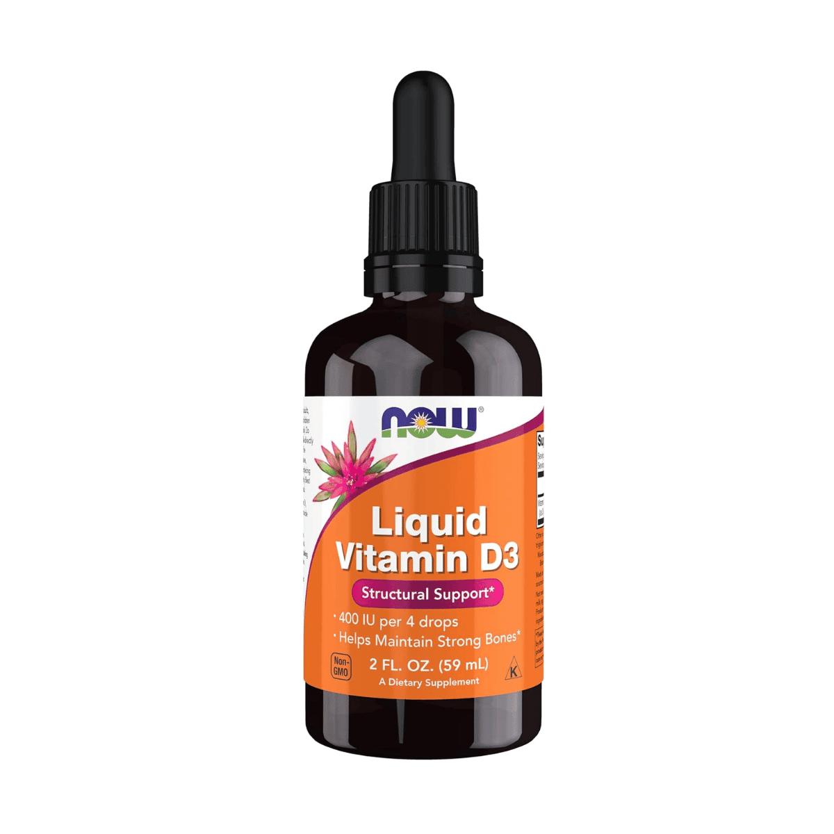 Now Foods Liquid Vitamin D-3 400Iu/Dropper, 2 Ounce