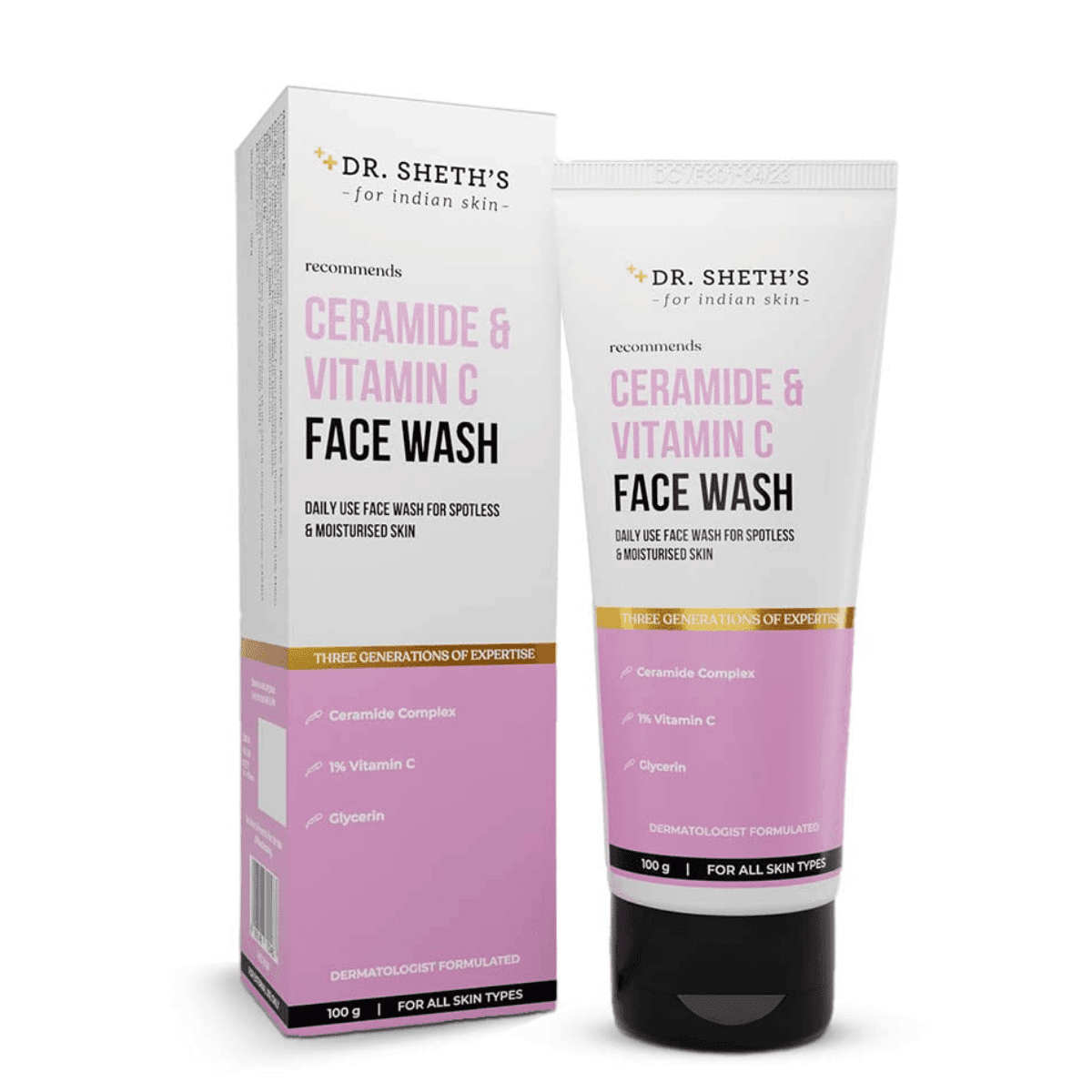 Dr. Sheth's Ceramide & Vitamin C Face Wash - 100 ml