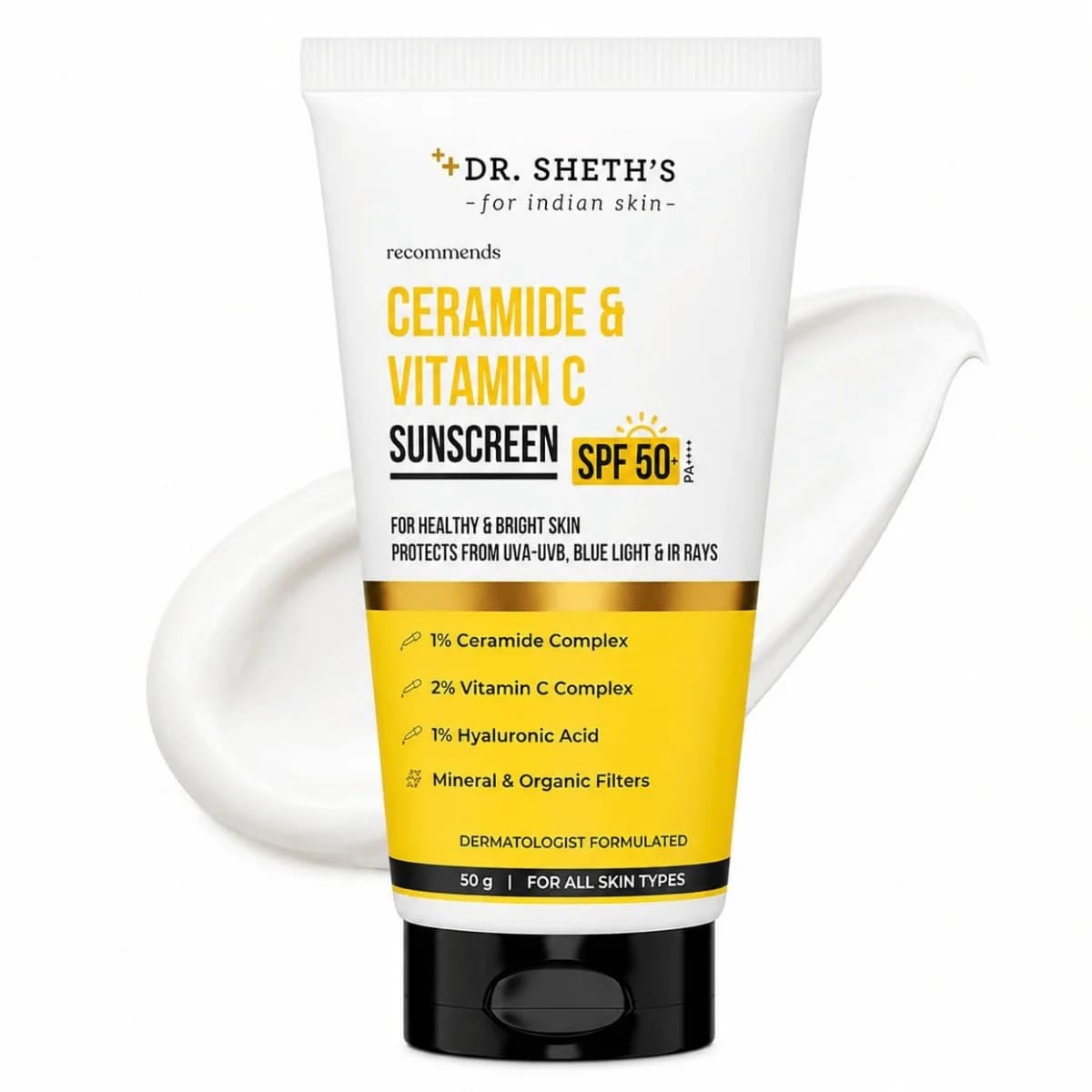 Dr. Sheth's Ceramide & Vitamin C Sunscreen SPF 50+ PA++++