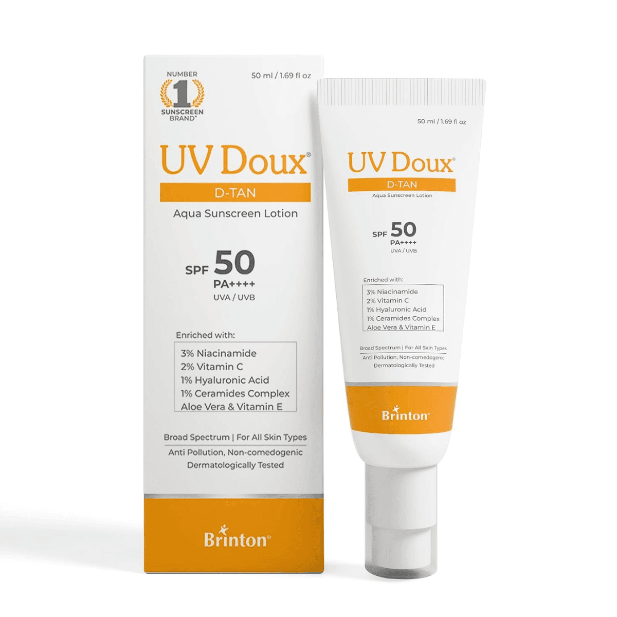 UV Doux D-Tan Aqua Sunscreen Lotion SPF 50 PA++++