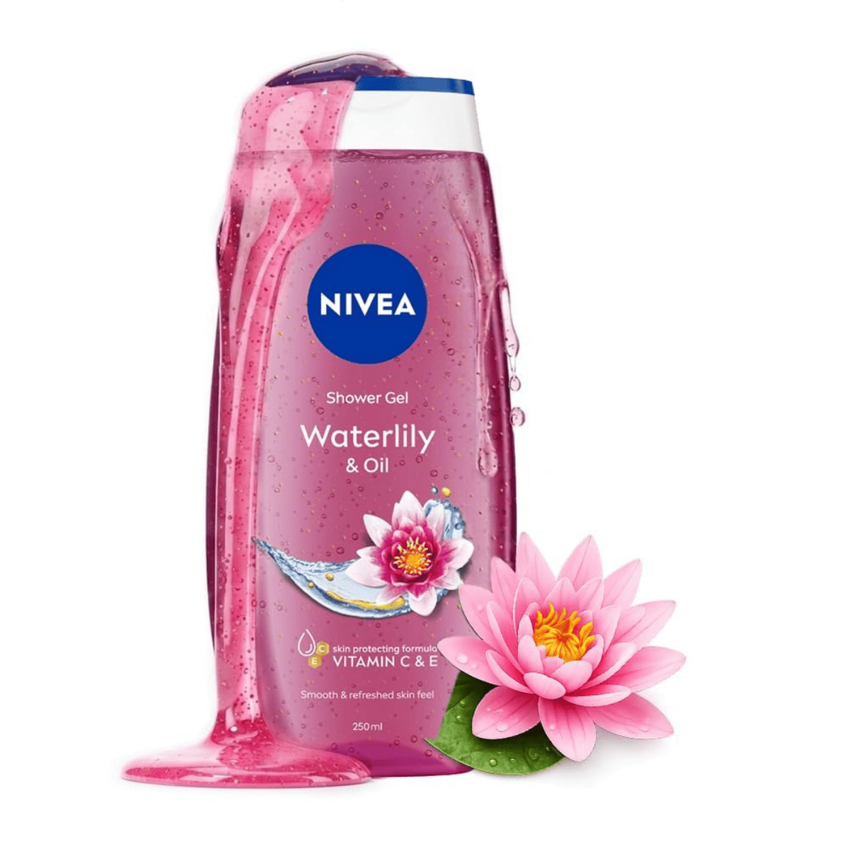 NIVEA Waterlily & Oil Body Wash For Clean, Healthy & Moisturized Skin - 250ml