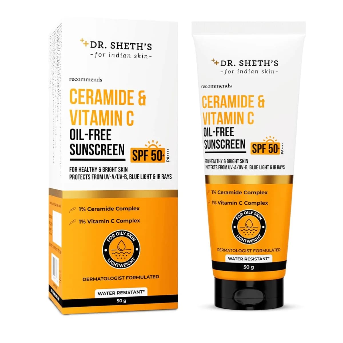 Dr. Sheth's Ceramide & Vitamin C Oil-Free Sunscreen SPF 50+ PA++++