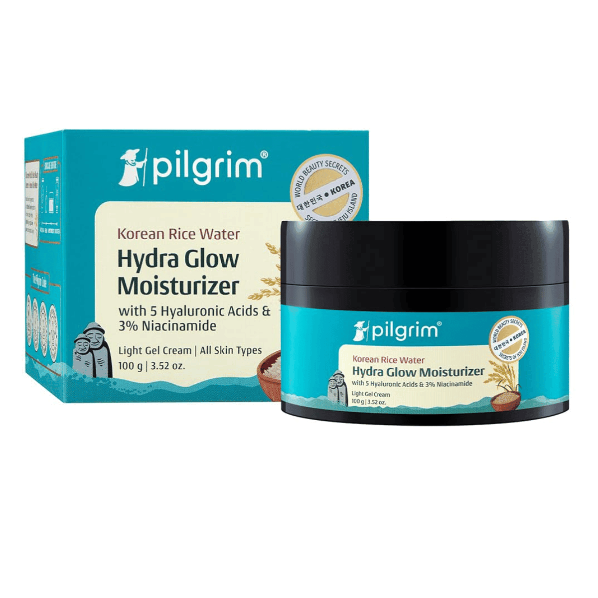 Pilgrim Korean Rice Water Hydra Glow Moisturizer Gel Cream - 200g