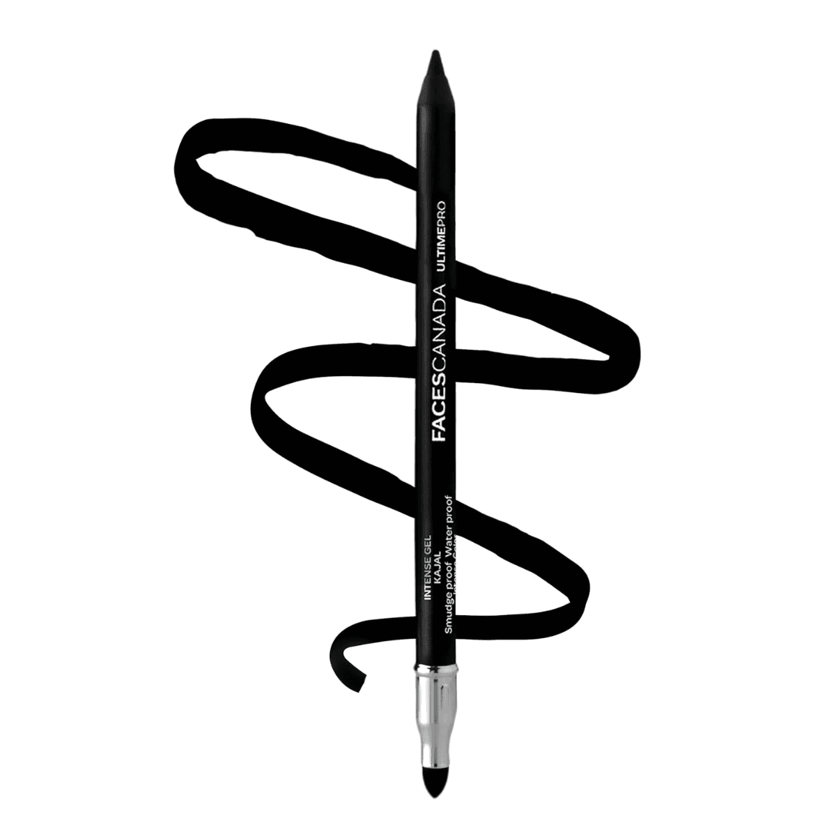 FACES CANADA Ultime Pro Intense Gel Kajal With Smudger & Sharpener - Black, 1.2 g