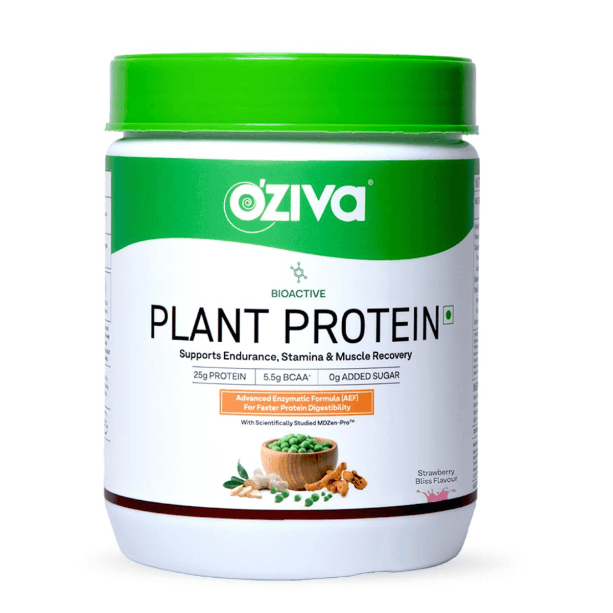 OZiva Bioactive Plant Protein Powder - Strawberry