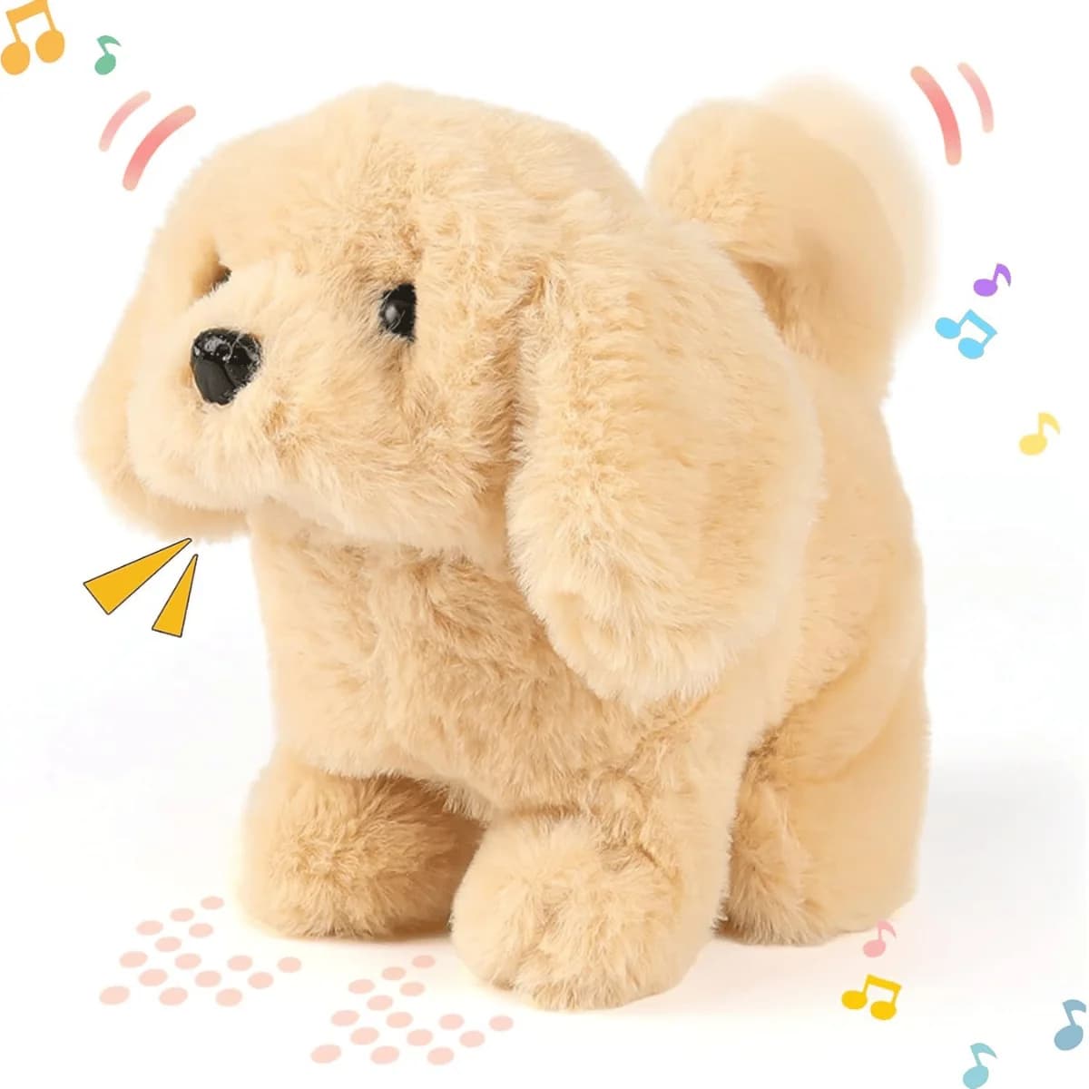 Hopping Walking Dog Toy with Sounds, Jumping Dog Wiggling Tails for Baby Kids Children