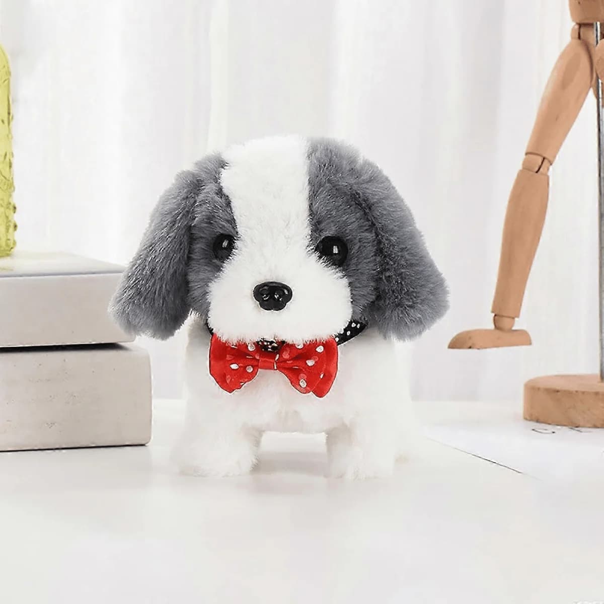 Hopping Walking Dog Toy with Sounds, Jumping Dog Wiggling Tails for Baby Kids Children