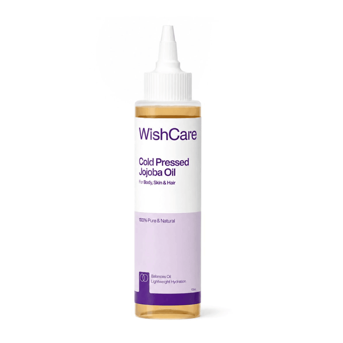 WishCare Pure Cold Pressed Natural Unrefined Jojoba Oil for Skin, Hair and Nails - 100 Ml