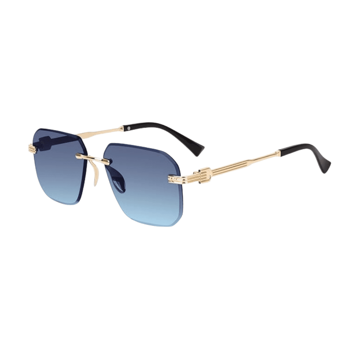 UV Protected Square Rimless Sunglasses for Men and Women