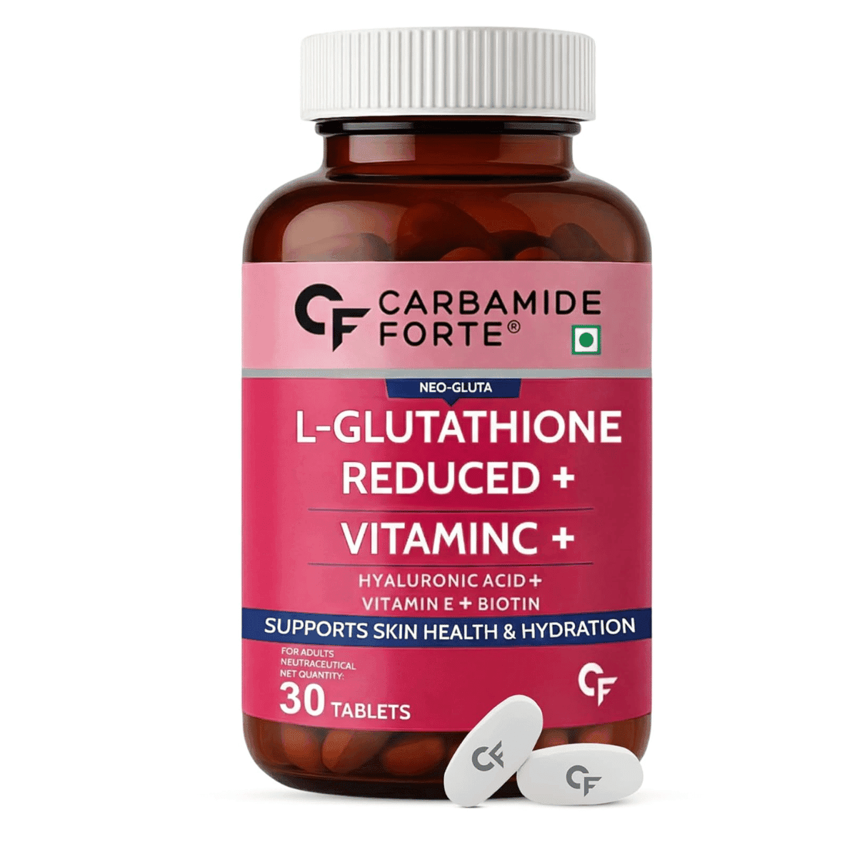 Carbamide Forte Japanese Reduced L-Glutathione Tablets 500mg Tablets for Skin Glow