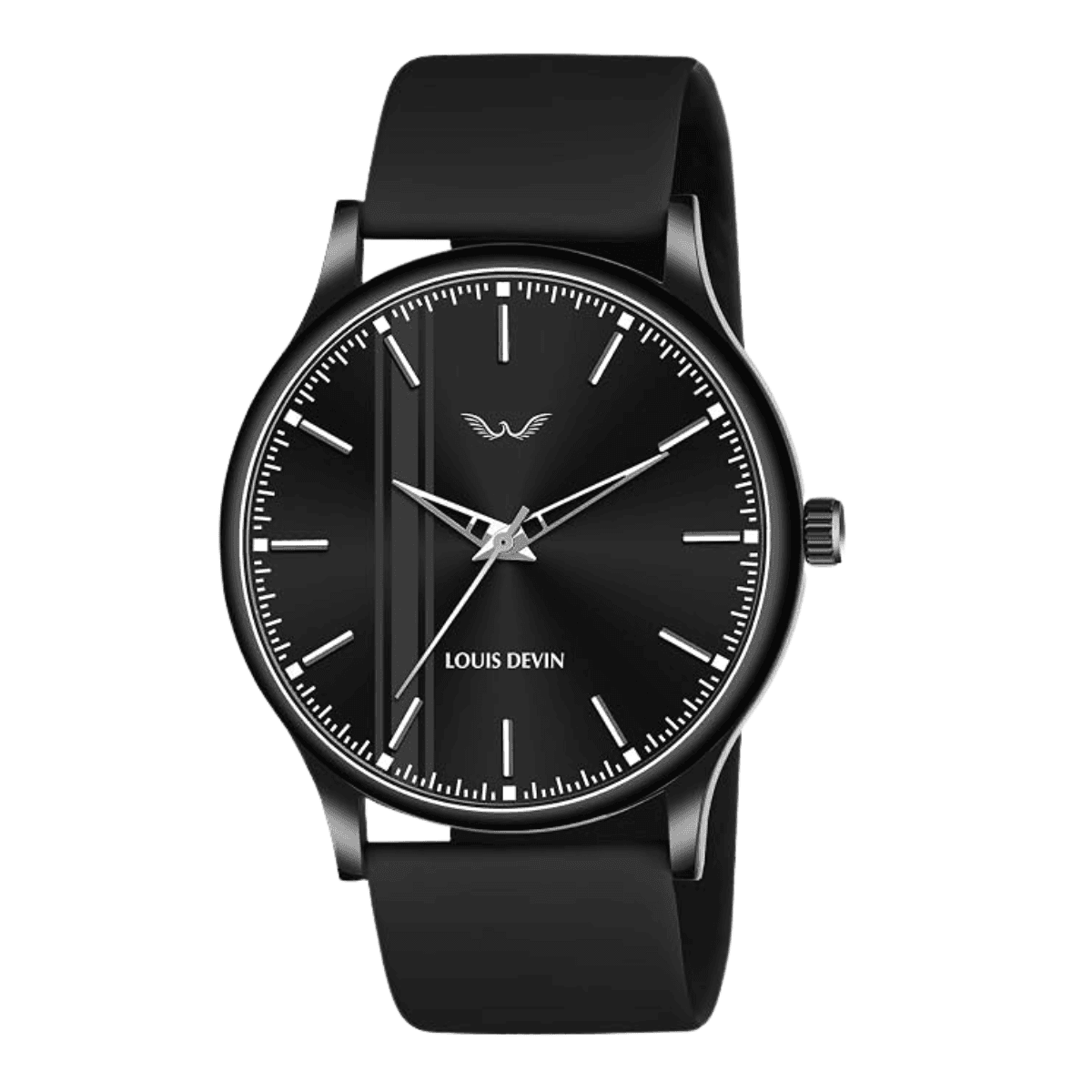 LOUIS DEVIN Silicone Strap Analog Wrist Watch for Men