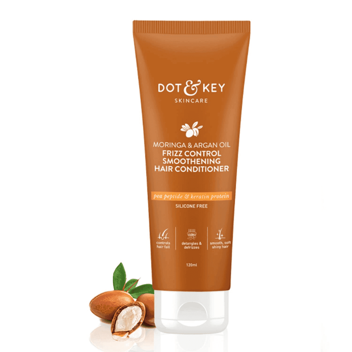Dot & Key Moringa & Argan Oil Fizz Control Smoothening Hair Conditioner For Women & Men - 120
