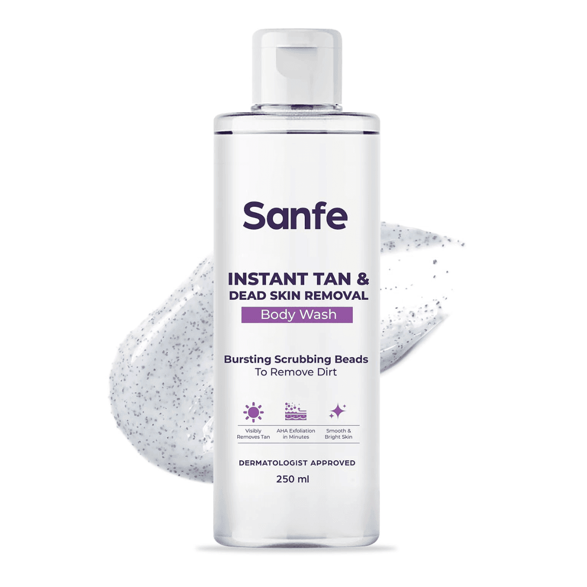 Sanfe Instant Tan & Dead Skin Removal Exfoliating Body Wash - 250ml