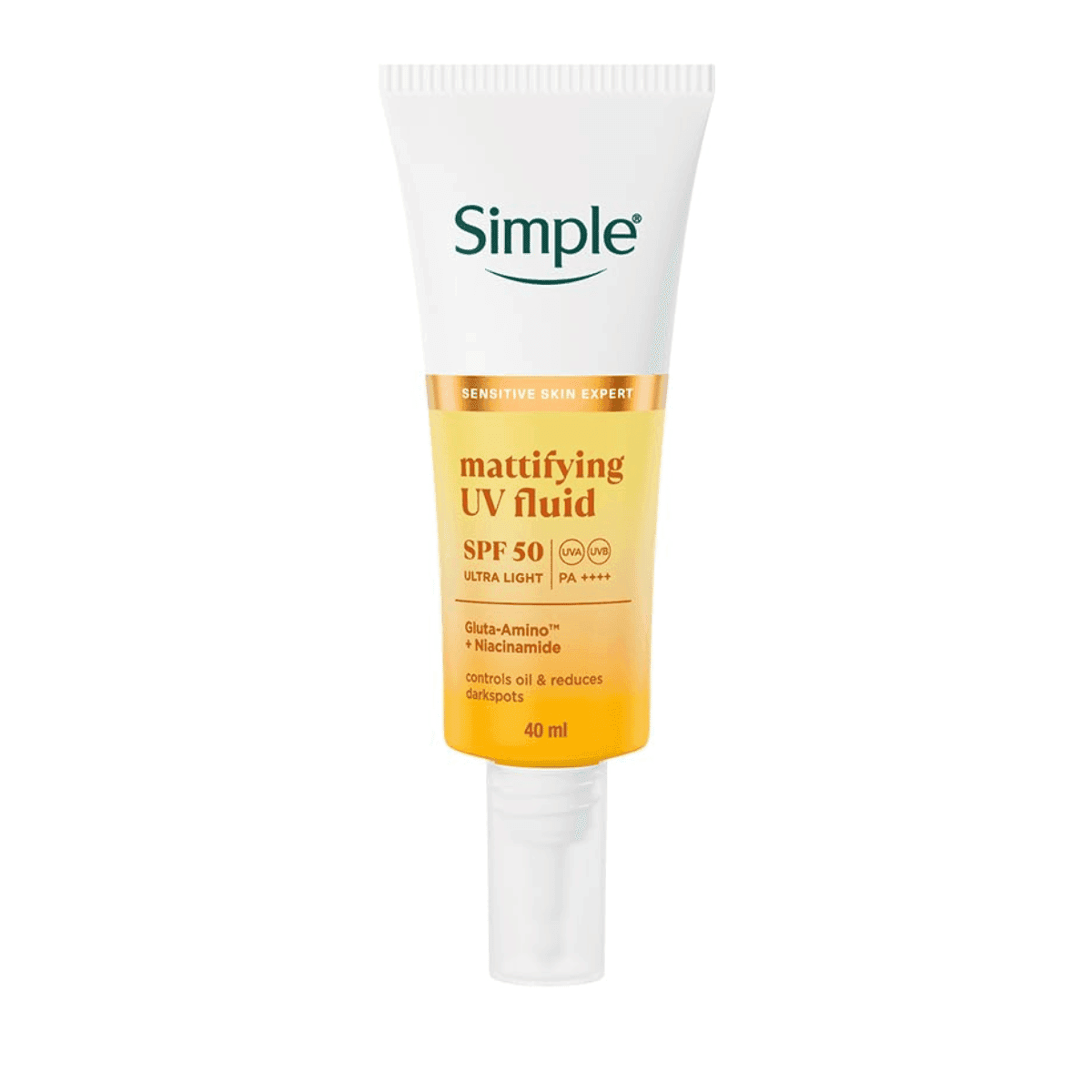 Simple Mattifying UV Fluid Sunscreen for Oily Skin & Dark Spots - 40ml
