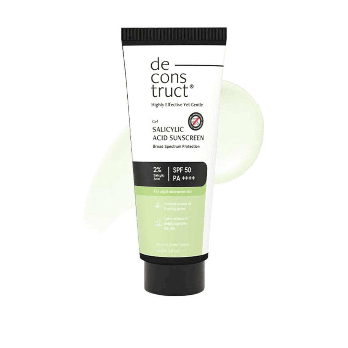 Deconstruct 2% Salicylic Acid Sunscreen SPF 50 PA++++ For Men & Women 50g