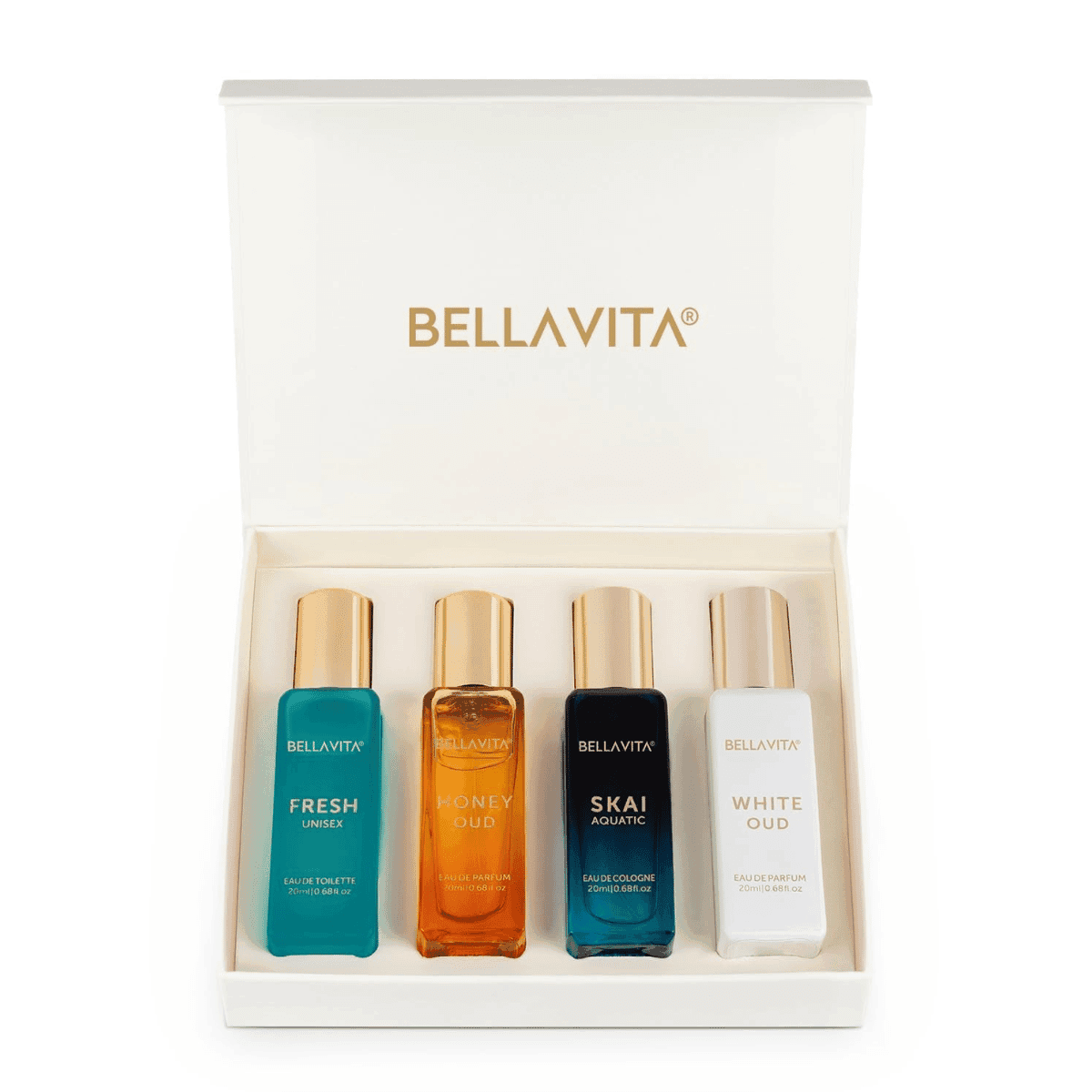 Bella Vita Luxury Unisex | Long Lasting Eau De Parfum Gift Set 4 x 20ml