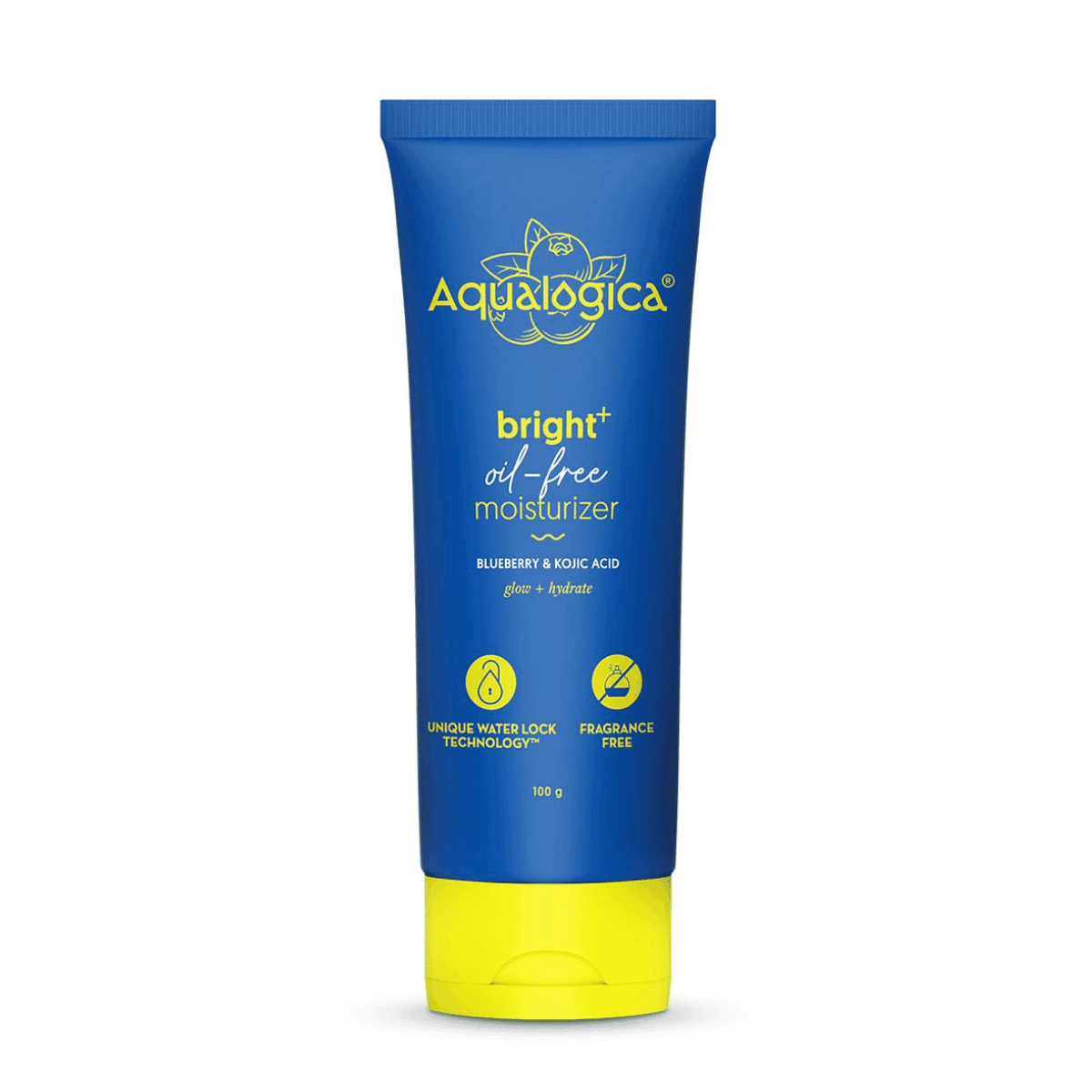 Aqualogica Bright+ Oil-Free Moisturizer with Blueberry & Kojic Acid (100g)