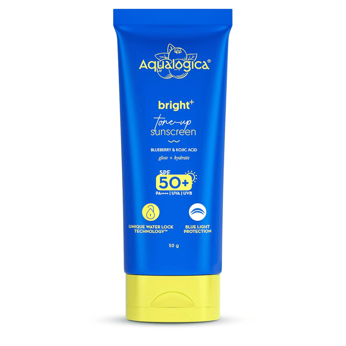 Aqualogica Bright+ Tone Up Sunscreen | Broad Spectrum SPF 50+ PA++++ - 50g
