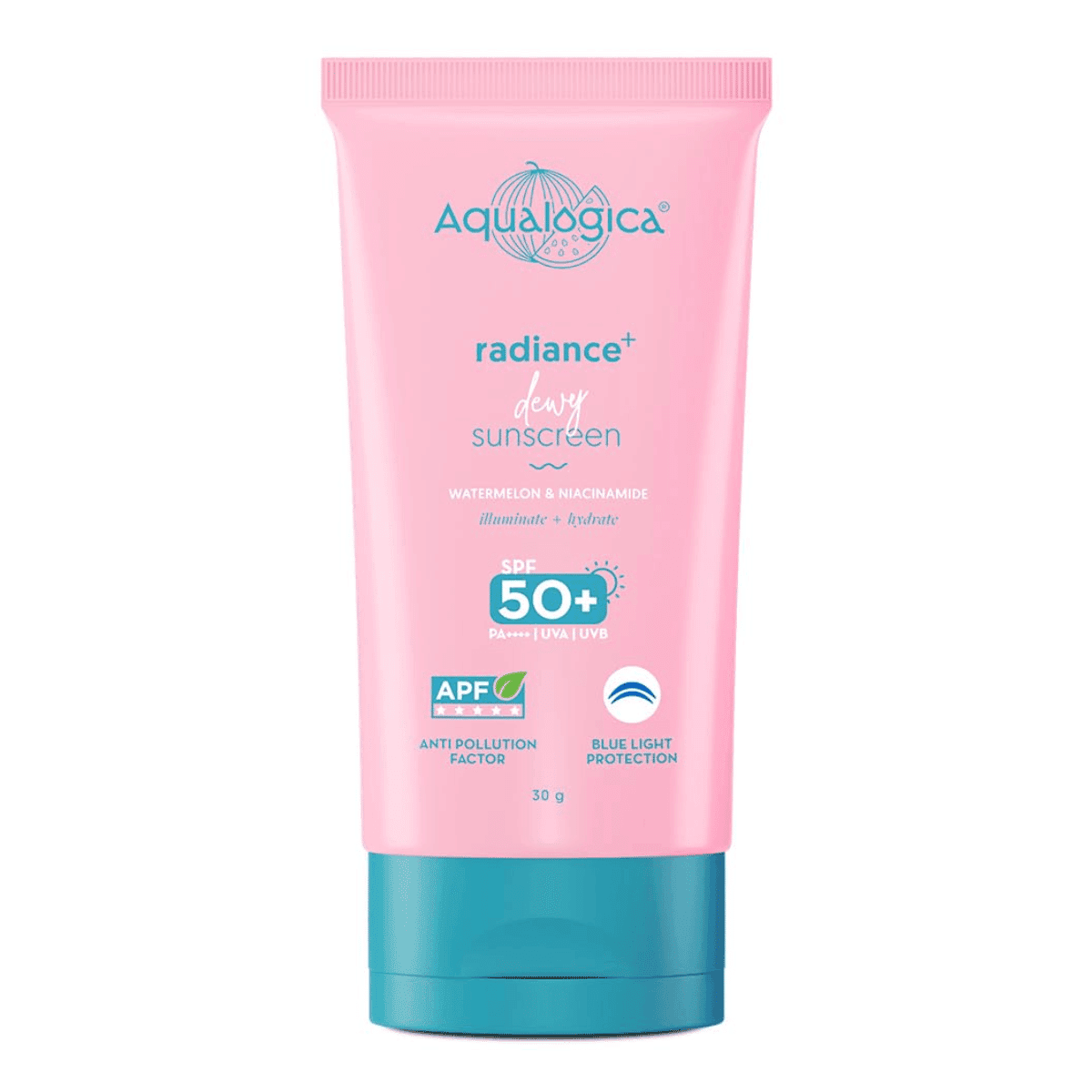 Aqualogica Radiance+ Dewy Sunscreen Gel SPF 50+ PA++++ For Men & Women - 30g