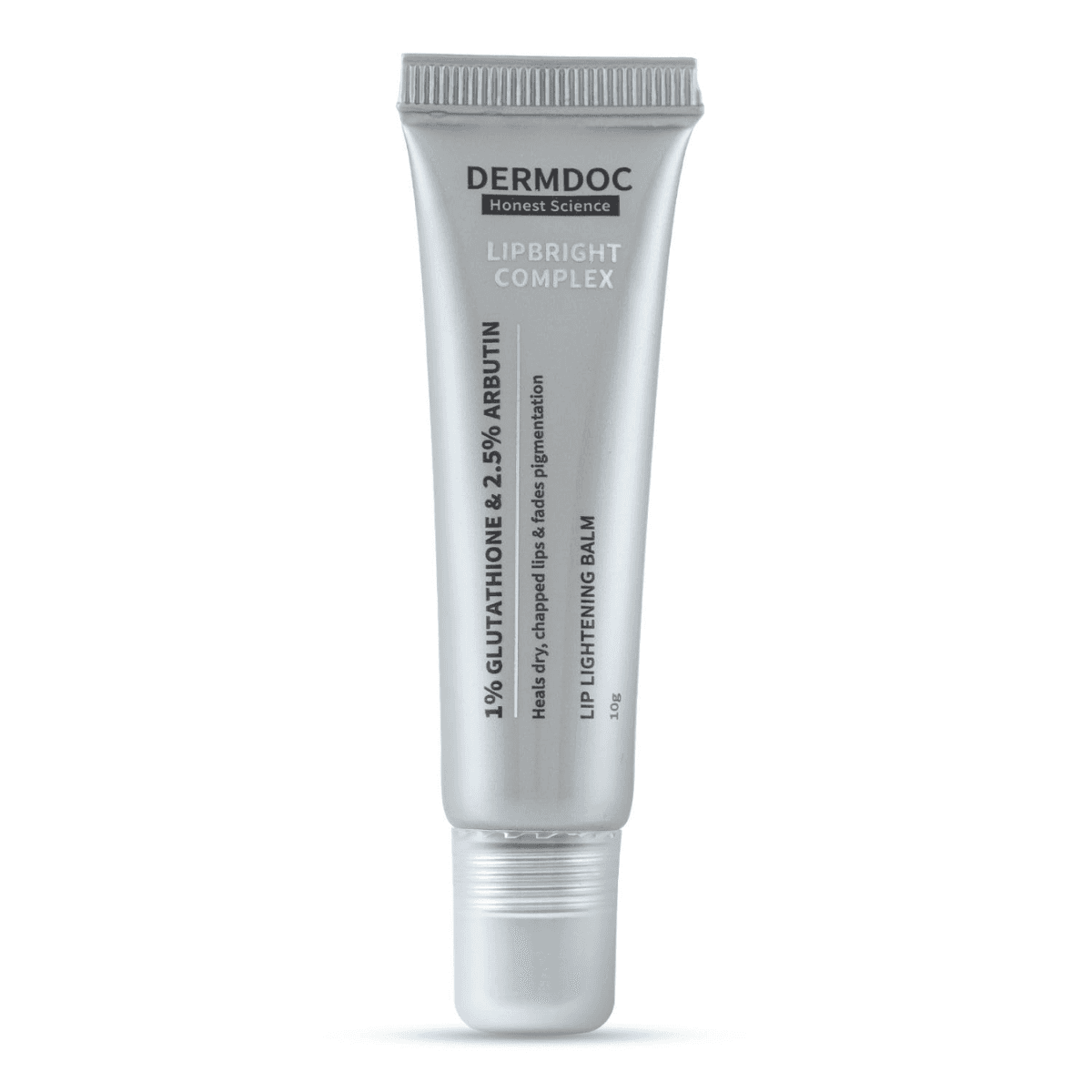 DERMDOC LipBright Treatment with 1% Glutathione + 2.5% Arbutin Lip Balm For Dry & Chapped Lips - 10g