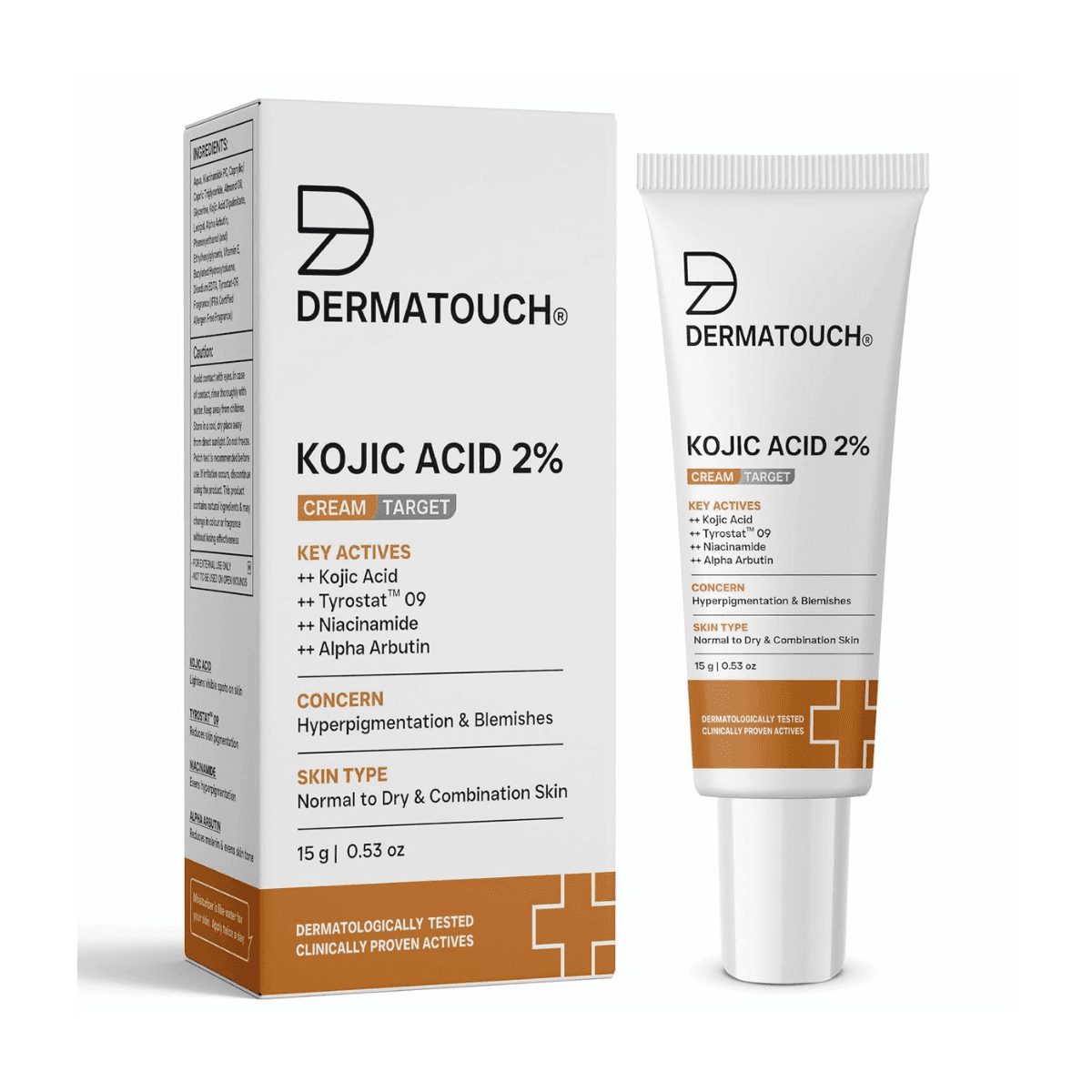 DERMATOUCH Kojic Acid 2% Brightening Cream For Pigmentation