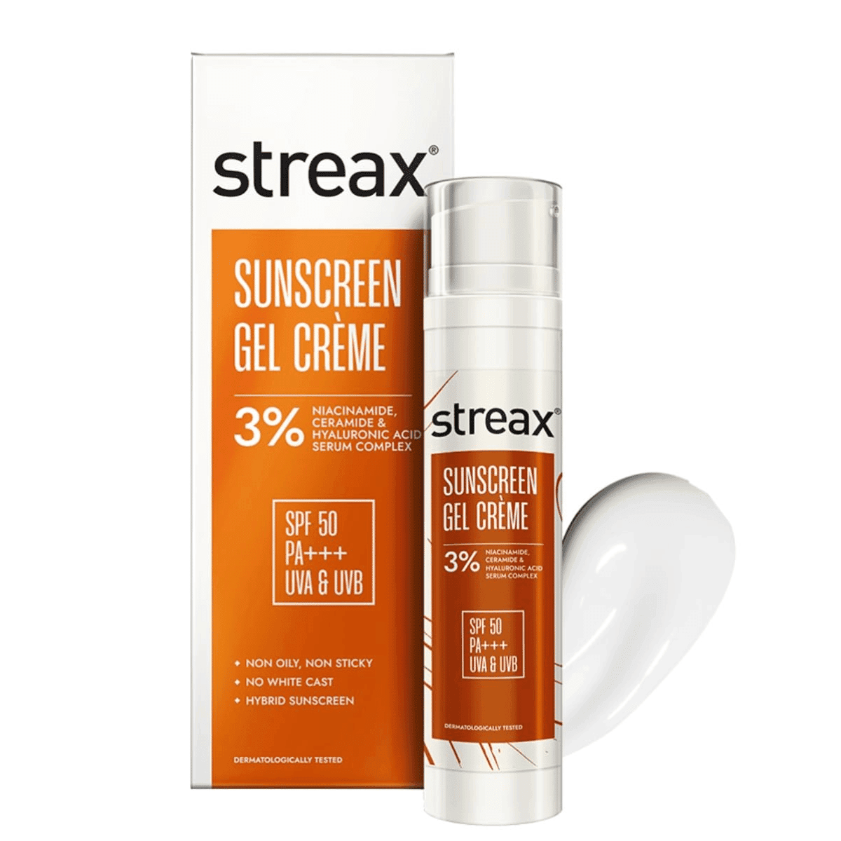 Streax Sunscreen Gel Crème SPF 50 PA+++, 50g