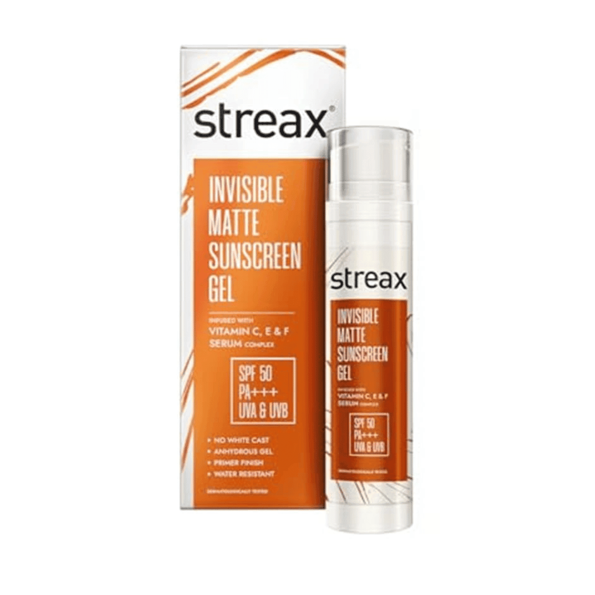 Streax Invisible Matte Gel Sunscreen SPF 50 PA+++, 50g