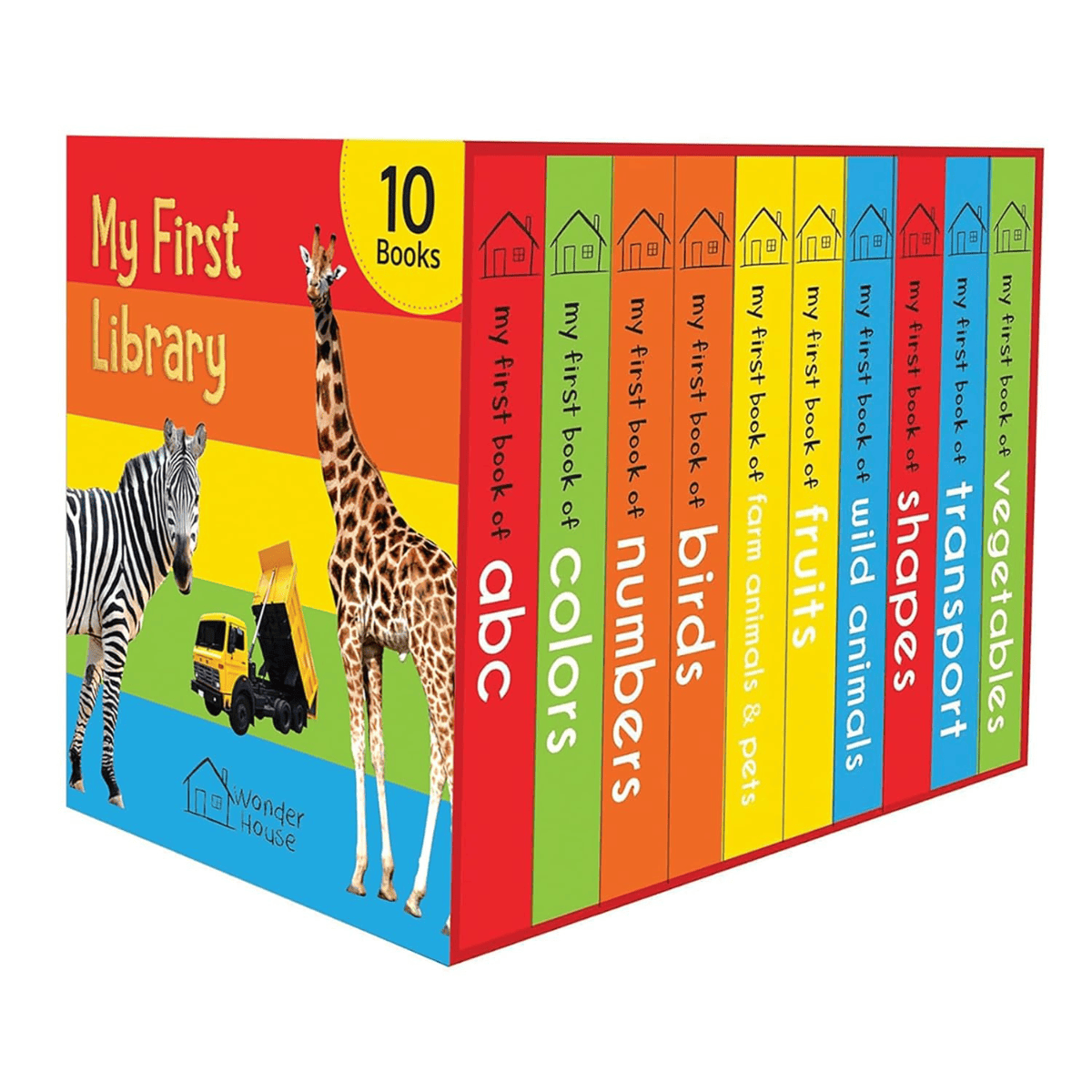 My First Library Boxset For Kids (10 Board Books) Ages 0–3 Years , Early Learning , Gift Set For Babies