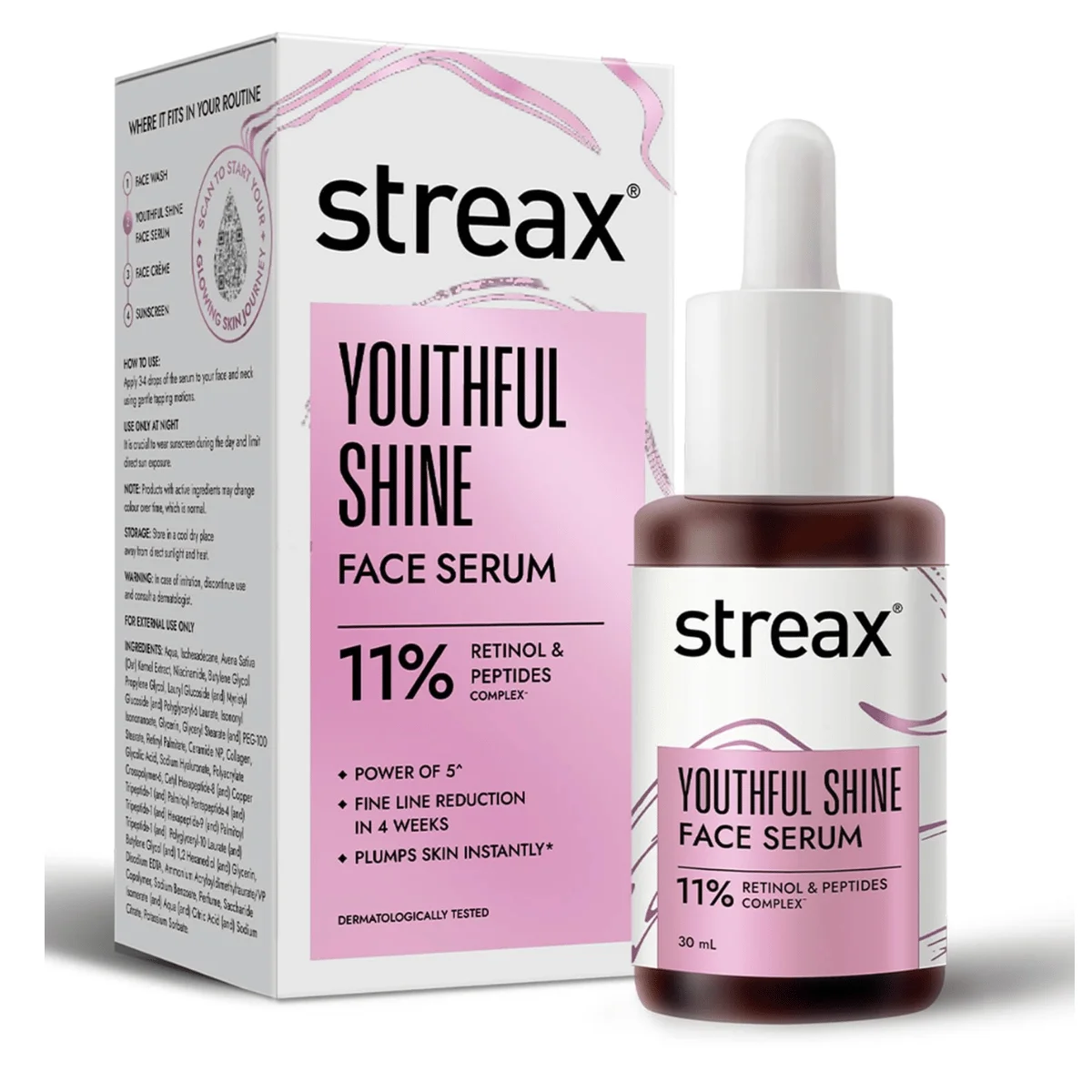 Streax Youthful Shine Face Serum, 30ml