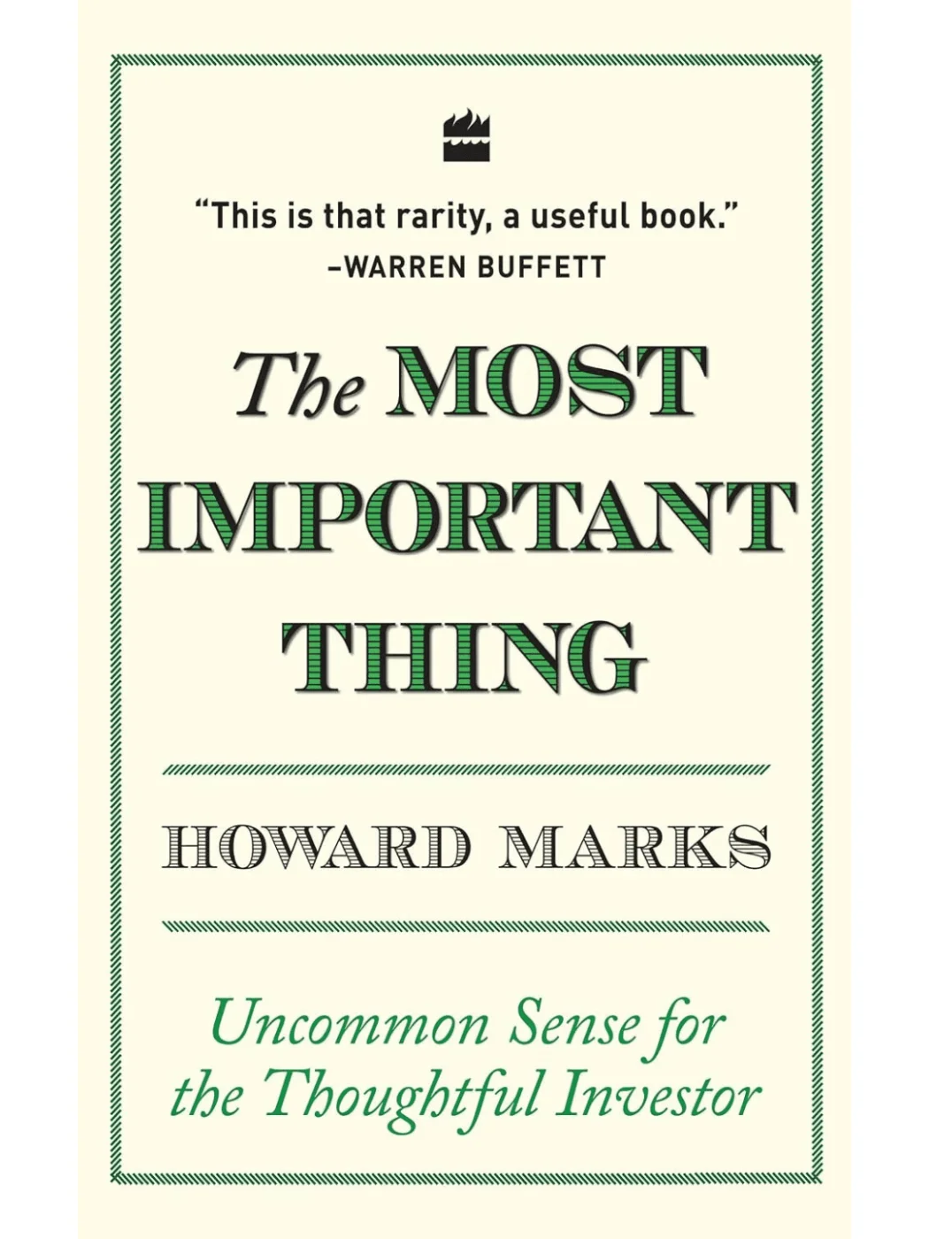 The Most Important Thing Book