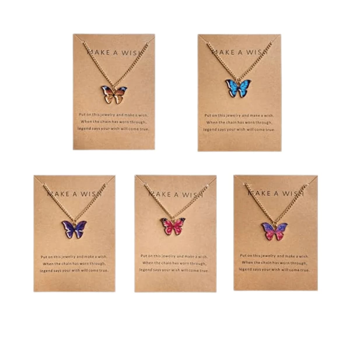 Latest Stylish Butterfly Jewellery Necklace Set for Women Pendant Necklace Gifts for Girls